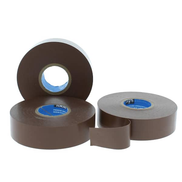 IDEAL Wire Armour 3/4 in. x 66 ft. Premium Vinyl Tape, Brown (10-Pack)