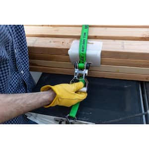 1.25 in. x 16 ft. 1000 lbs. Keeper Chrome Ratchet Tie-Down Strap (2 Pack)
