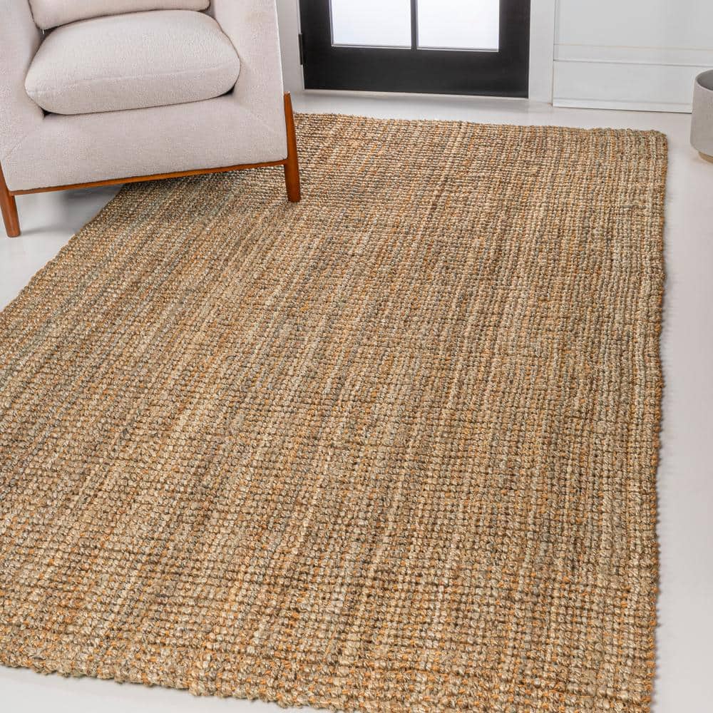 Biot Traditional Rustic Handwoven Jute Solid Natural 9 ft. x 12 ft. Area Rug price history on PriceWatchPro