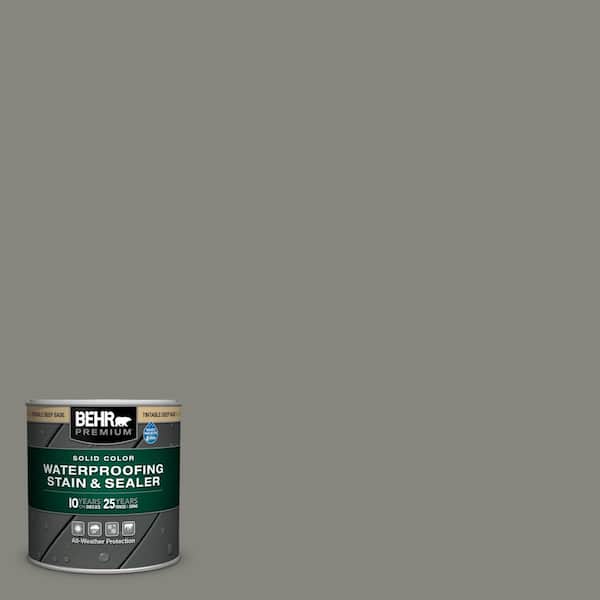 BEHR PREMIUM 8 oz. #SC-137 Drift Gray Solid Color Waterproofing Exterior Wood Stain and Sealer Sample