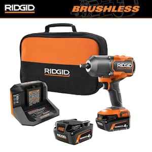 18V Brushless Cordless 4-Mode 1/2 in. High-Torque Impact Wrench Kit with (2) 4.0 Ah Batteries and Charger