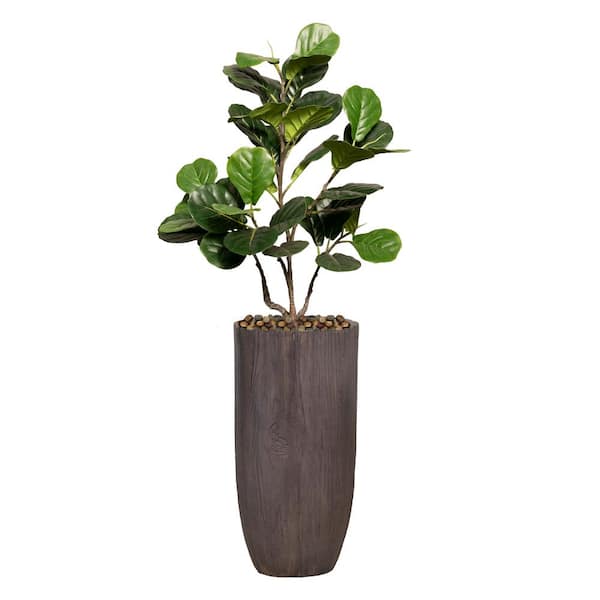VINTAGE HOME 37 " High Artificial Fig Tree With Fiberstone Planter