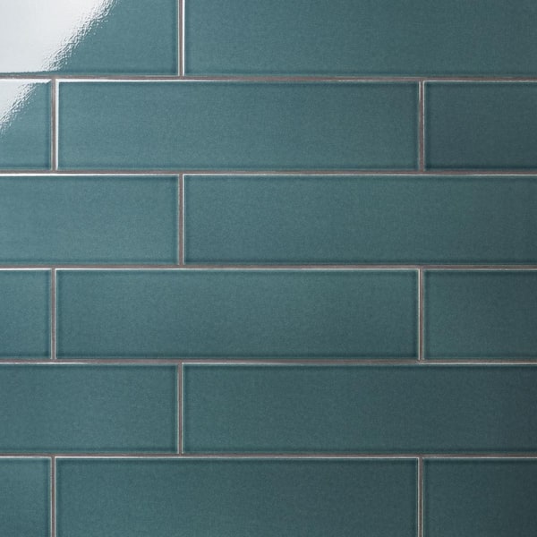 Ivy Hill Tile Colorwave Emerald Green 4.43 in. x 17.62 in. Polished Crackled Ceramic Subway Wall Tile (10.35 Sq. Ft./Case)