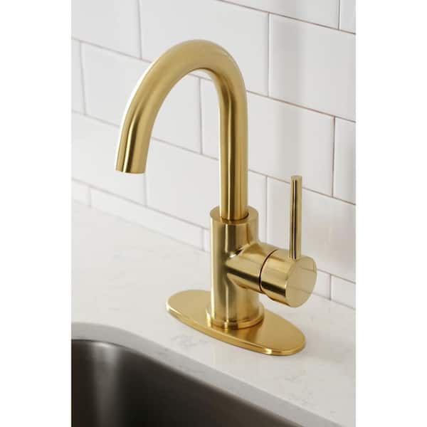 Concord Single-Handle Bar Faucet in Brushed Brass