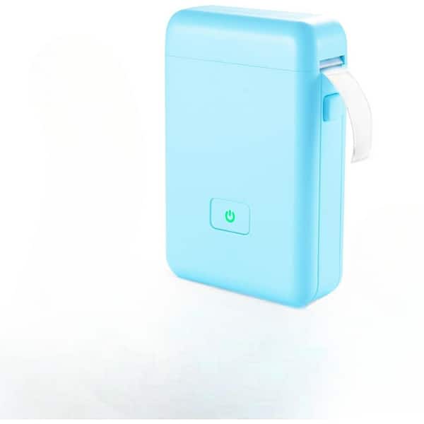 phyfalip Portable Bluetooth Label Printer with Tape for Home, Office, and Organizing in Blue