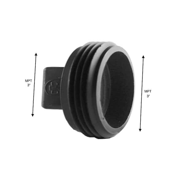Charlotte Pipe 3 in. ABS DWV MPT Cleanout Plug ABS001061200HD