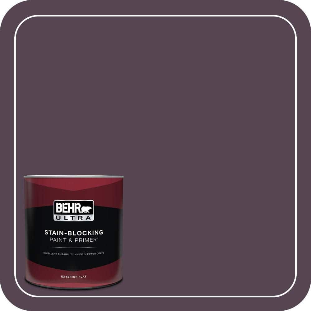 Baritone Color BEHR ULTRA 1 qt. #680F-7 Baritone Flat Exterior Paint & Primer 485304 ...