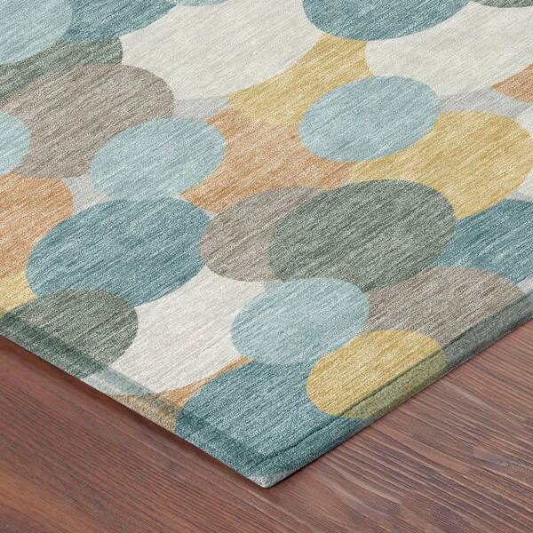 Chantille Machine Washable Indoor/Outdoor Abstract ACN2450 Teal 5 ft. x 7 ft. 6 in. Area Rug
