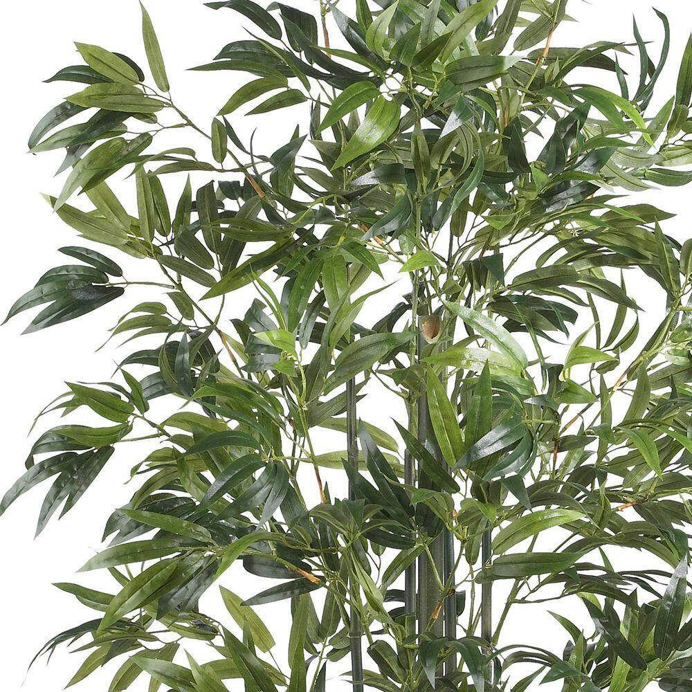 Tall Green Silk and Plastic Bamboo Floor Plant in Pot