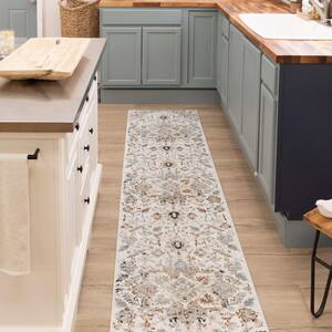 Janus Cream 2 ft. x 2 ft. 11 in.Traditional Floral Medallion Area Rug