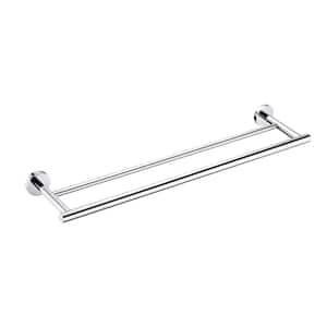 23.6 in. Wall Mounted Towel Bar, Modern Style Stainless Steel Bathroom Towel Holder in Chrome