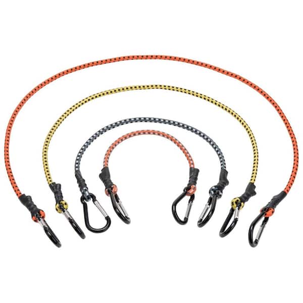 Keeper Assorted Sized Multi-Color Mini Bungee Cords with Carabiners (12  Pack) 06300 - The Home Depot