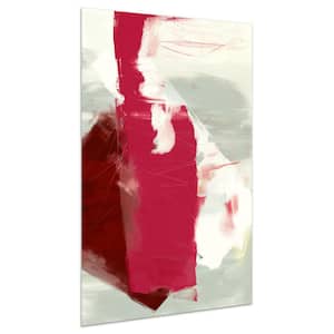 "Magenta Abstract" Glass Wall Art Printed on Frameless Free Floating Tempered Glass Panel
