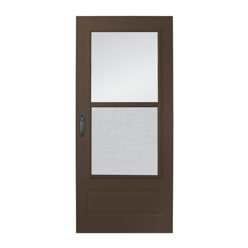 200 Series 32 in. x 80 in. Bronze Universal 3/4 Light Mid-View Aluminum Sto