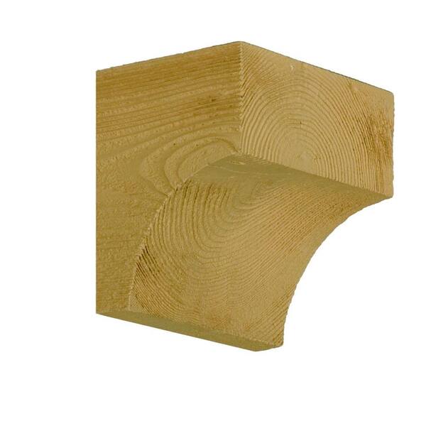 Fypon 6 in. x 6 in. x 5 in. Wood Grain Texture Block Pot Shelf