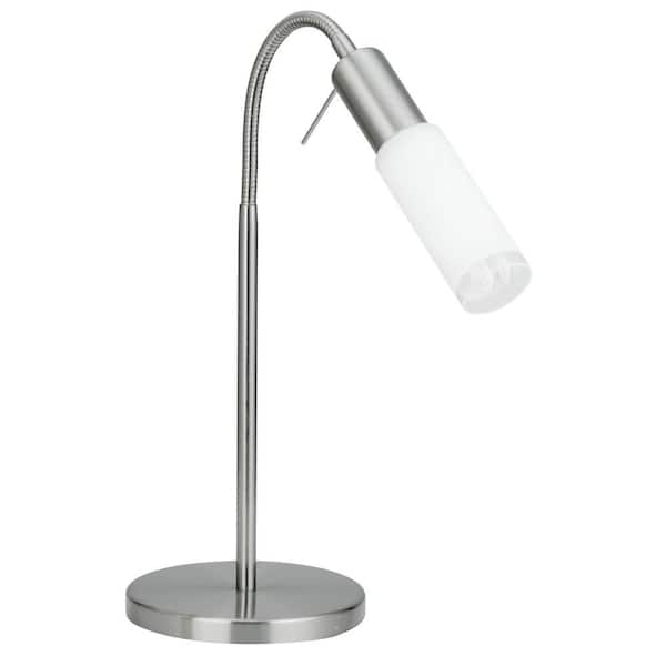 Voeding luister Jabeth Wilson Eglo Samanta 14 in. Matte Nickel Table Lamp 20166A - The Home Depot