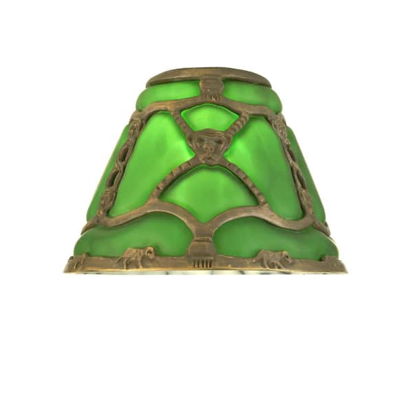 Bantam 4 in Green Colorful Glass Empire Universal Shade with no fitter
