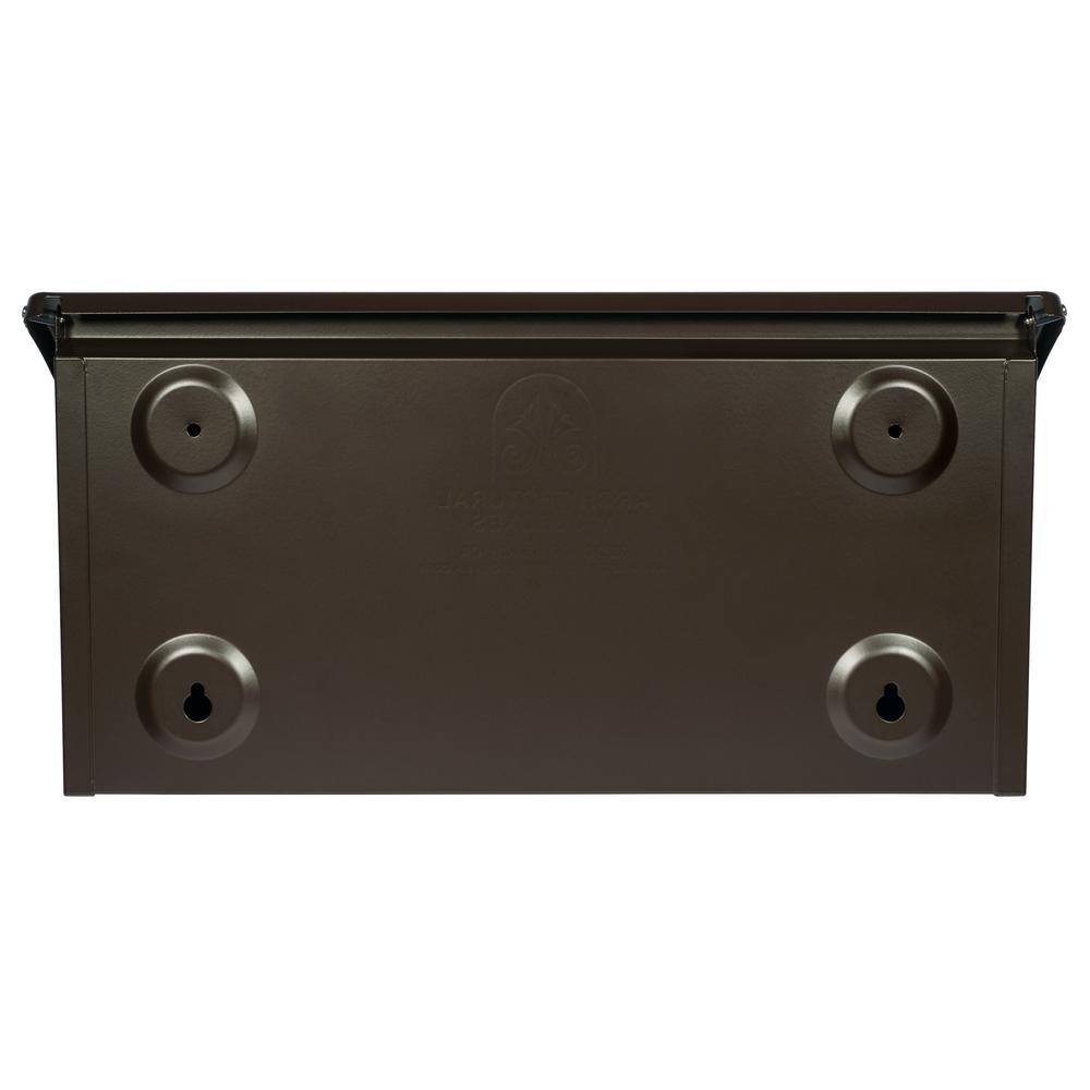 Wayland Rubbed Bronze Small Steel Wall Mount Mailbox