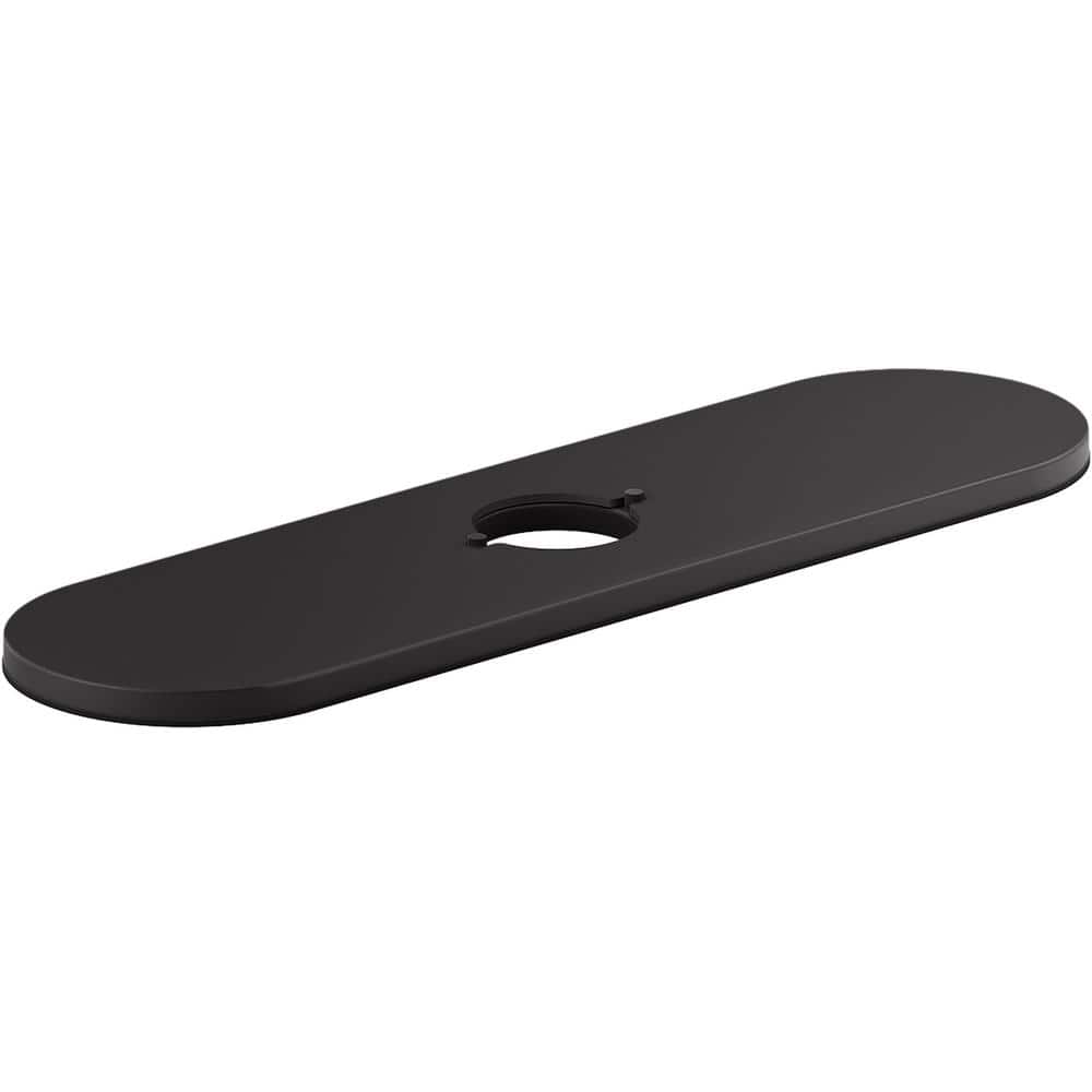 KOHLER Tone 2.94 in. D x 10.44 in. W Metal Escutcheon in Matte Black