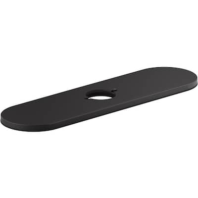 KOHLER Tone 2.94 in. D x 10.44 in. W Metal Escutcheon in Matte Black