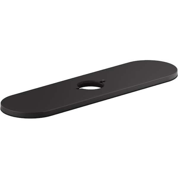 KOHLER Tone 2.94 in. D x 10.44 in. W Metal Escutcheon in Matte Black