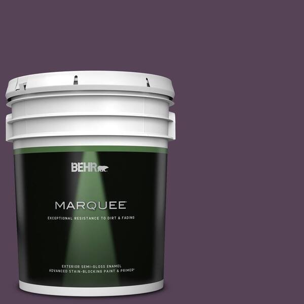 BEHR MARQUEE 5 gal. #S-H-690 Interlude Semi-Gloss Enamel Exterior Paint & Primer