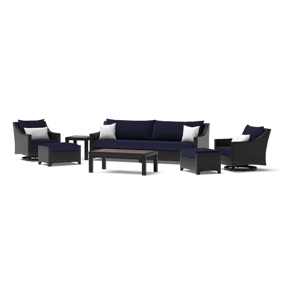 RST BRANDS Deco 8-Piece Wicker Motion Patio Conversation