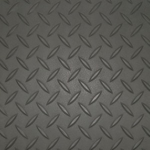 5 ft. x 12 ft. Charcoal Textured Vinyl Long Golf Cart Mat