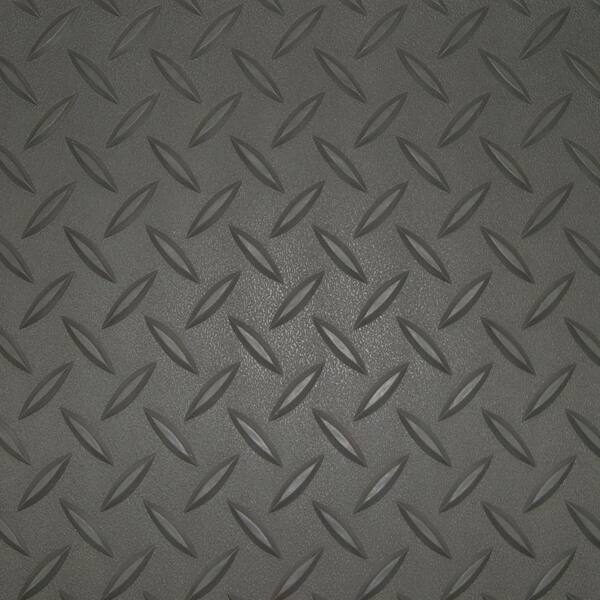 Diamond Deck 5 ft. x 25 ft. Charcoal Textured Vinyl Rollout Flooring