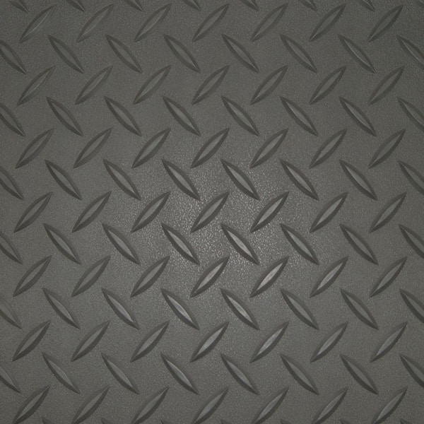 Diamond Deck 7.5 ft. x 17 ft. Charcoal Textured Vinyl Standard Car Mat