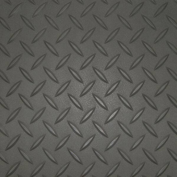 Diamond Deck 7.5 ft. x 10 ft. Charcoal Textured PVC Floor Mat