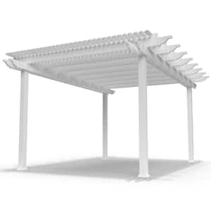 Traditional 12 ft. x 16 ft. Freestanding Pergola with 5 in. Square Posts