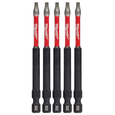 SHOCKWAVE Impact Duty 3-1/2 in. Square #2 Alloy Steel Screw Driver Bit (5-Pack)