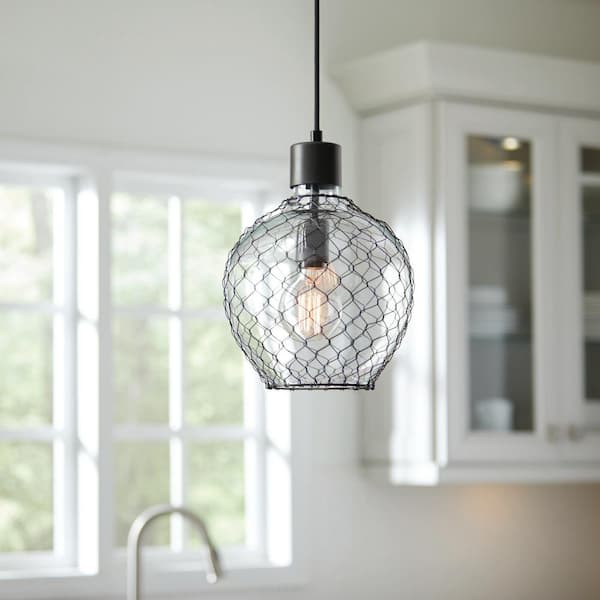 Home Decorators Collection 1- Light Antique Bronze Mini Pendant