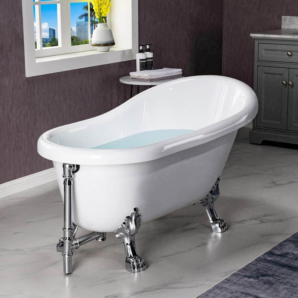 WOODBRIDGE Eurek 54 Heavy Duty Acrylic Slipper Clawfoot Bath