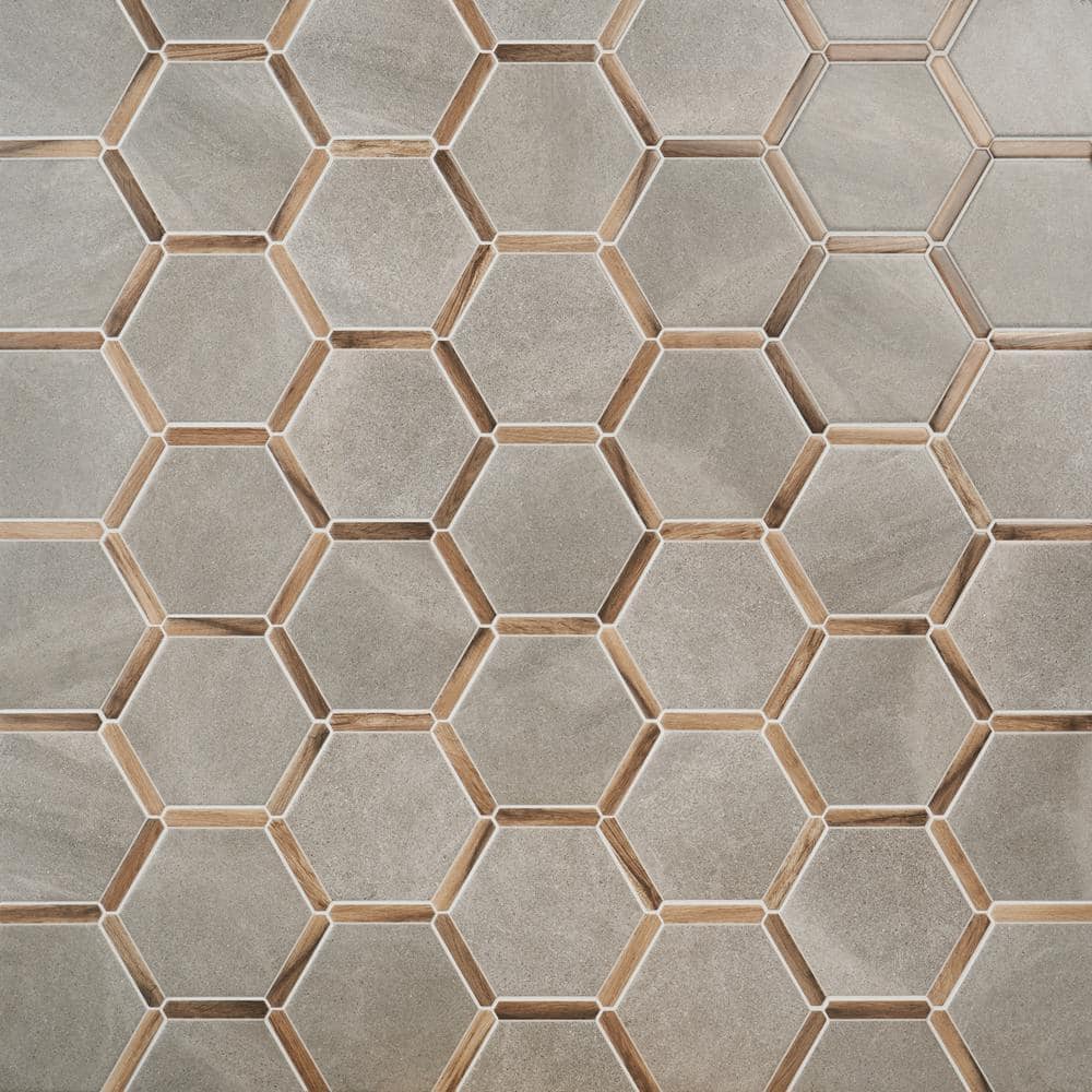 Samara Gray Hexagon Porcelain Tile with Matte Finish