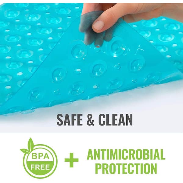 20x34 Antimicrobial Bath Mat Aqua - Threshold™ - Yahoo Shopping