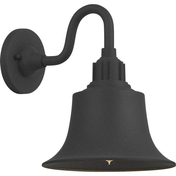 Quoizel Nocturne 9 in. 1-Light Mottled Black Outdoor Wall Lantern Sconce