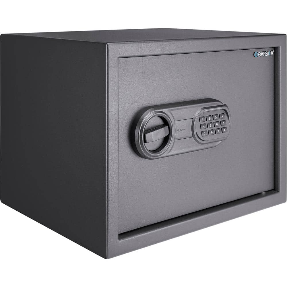 Compact Black Steel Digital Keypad Safe with LED Light