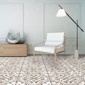 Llama Arte Loire Noce 9-3/4 in. x 9-3/4 in. Porcelain Floor and Wall Take Home Tile Sample