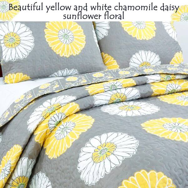 Sunflowers BEDSPREAD and SHEET set QUEEN SIZE Perfect gift and decoration 9PCS 