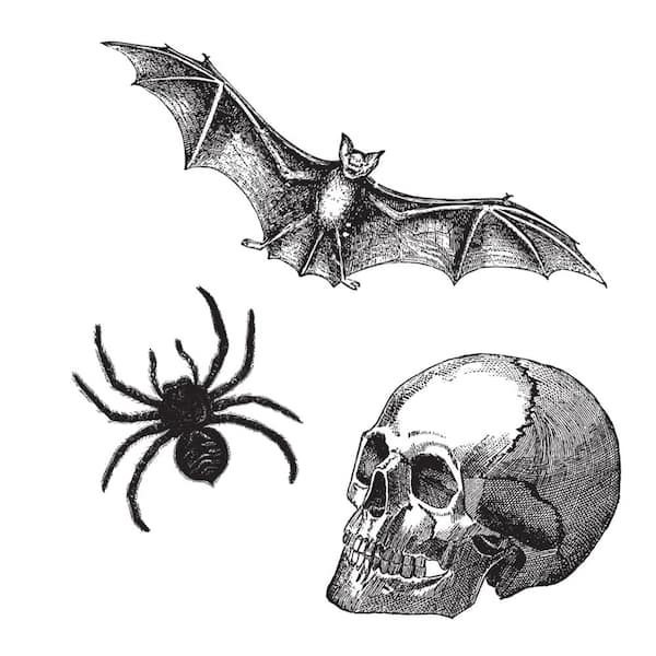 Tempaper Vintage Horrors Peel and Stick Halloween Decals (Set of 2)