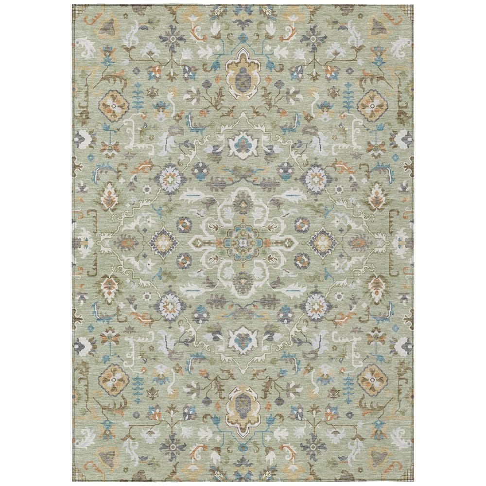Chantille Machine Washable Indoor/Outdoor Abstract ACN3004 Celery 3 ft. x 5 ft. Area Rug price history on PriceWatchPro