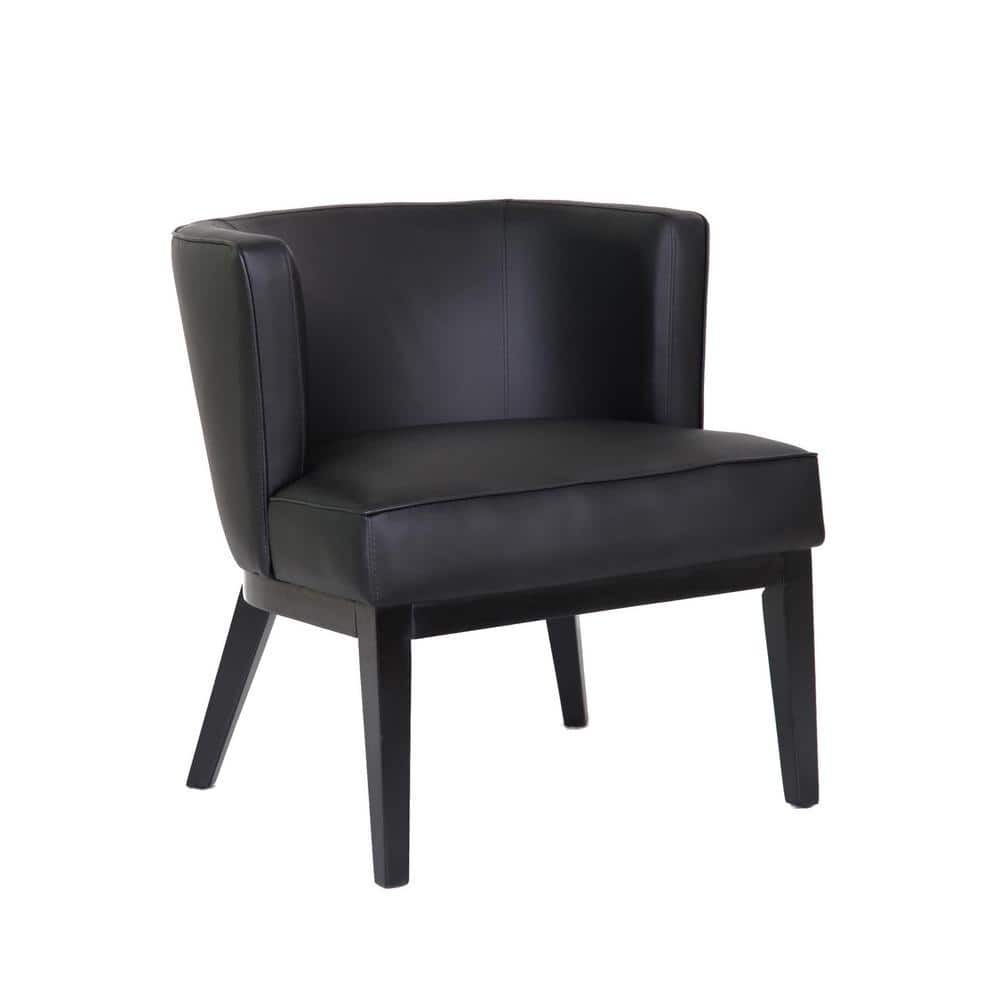 Boss Double Layer Patented Executive Chair - Gray LeatherPlus Seat - Black, Gray Nylon Frame - High Back - 5-star Base - Charcoal Gray - 1 Each