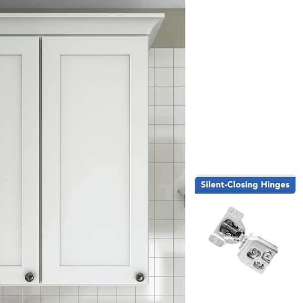 18 in. W x 12 in. D x 42 in. H Ready to Assemble Double Shaker Wall Kitchen Cabinet in Laguna Grey