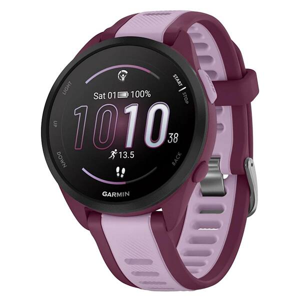 Garmin Forerunner 165 43mm Music Running Smartwatch in Berry/Lilac