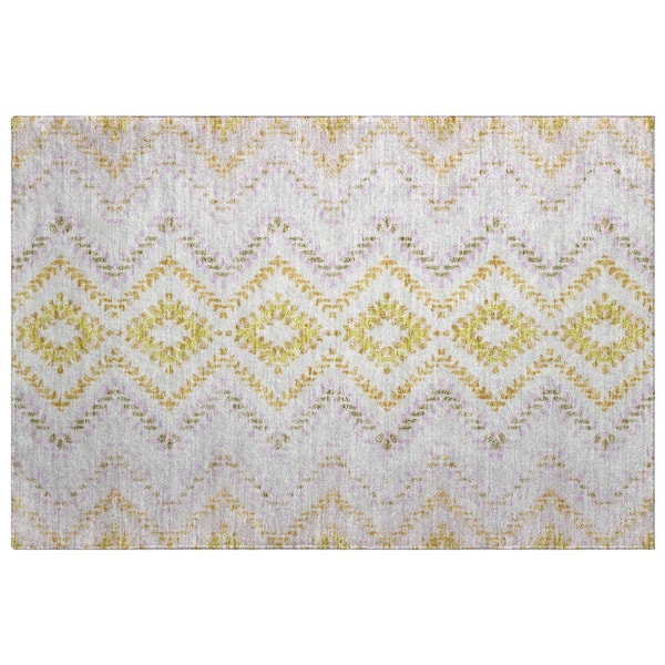Dream Shag Premium Machine Washable Abstract ADS683 Pearl 2 ft. x 3 ft. Accent Rug