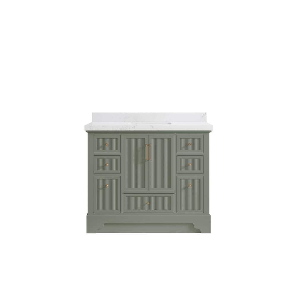 Willow Collections Alys 42 in. W x 22 in. D x 36 in. H Single Sink Bath