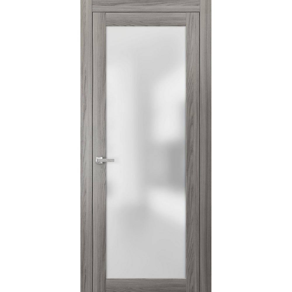 2102 18 in. x 96 in. Right-Hand/Inswing Solid Frosted Glass Ginger Ash Single Prehung Interior Door with Hardware price history on PriceWatchPro