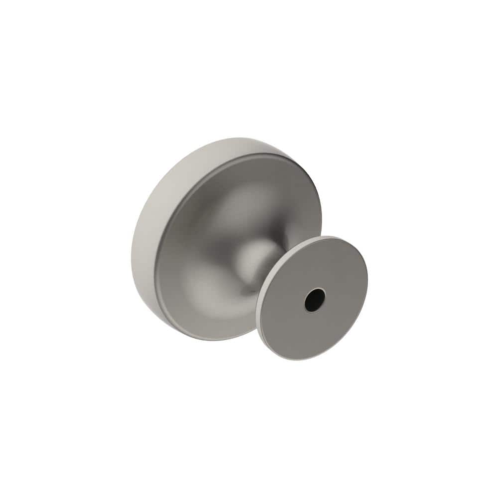 Satin Nickel Round Cabinet Knob with Mounting Hardware